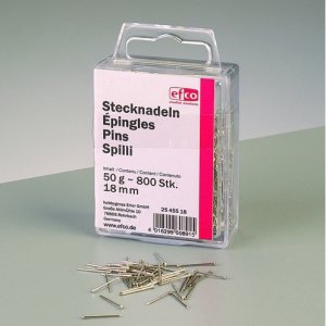 Knopfnadel 18 mm - vernickelt 50 g ~ 800 Stk. Eisen Knopfnadel 18 mm - vernickelt 50 g ~ 800 Stk. Eisen