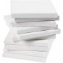 Leinwand - wei - 15 x 15 cm - 80 Stk