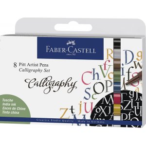 Kalligraphie-Stiftset - Faber-Castell - 8 Stifte Kalligraphie-Stiftset - Faber-Castell - 8 Stifte