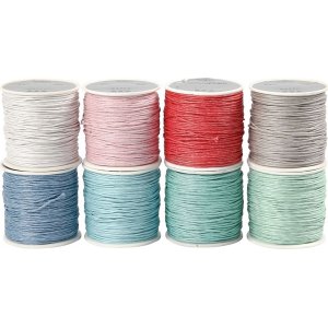 Baumwollschnur - gemischte leuchtende Farben - 8x40 m Baumwollschnur - gemischte leuchtende Farben - 8x40 m