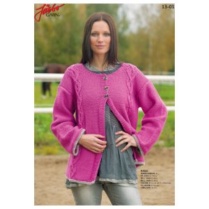 Strickanleitung - Bauernromantische Strickjacke mit Zöpfen Strickanleitung - Bauernromantische Strickjacke mit Zöpfen