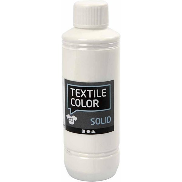 Textil Feste Textilfarbe - wei - deckend - 250 ml