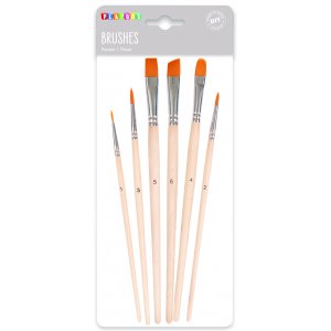 Pinselset rund und flach - 6-tlg Pinselset rund und flach - 6-tlg