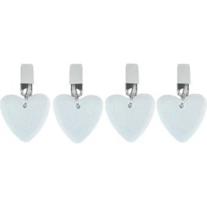 Stoffbeschwerer Herz weiß 4er-Pack Stoffbeschwerer Herz weiß 4er-Pack