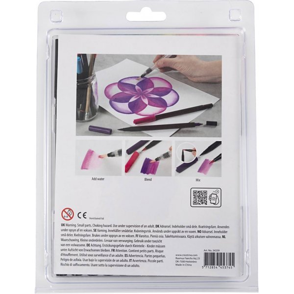 Aquarellmarker - Standardfarben - 12 Stk