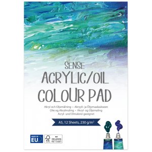 Acryl- und Ölkreideblock, A5, 12 Blatt, FSC®-zertifiziert Acryl- und Ölkreideblock, A5, 12 Blatt, FSC®-zertifiziert