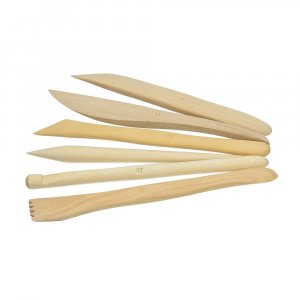 Modellierwerkzeug-Set Holz 15 cm - 6-teilig Modellierwerkzeug-Set Holz 15 cm - 6-teilig