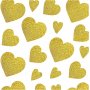 Glitzeraufkleber - Gold - Herzen - 2 Bgen