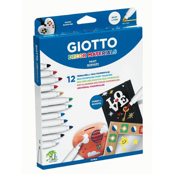 Markierstifte Giotto Decor Material - 12er-Pack