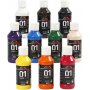 Schulfarbe - Acryl - Mischfarben - glnzend - 10 x 100 ml