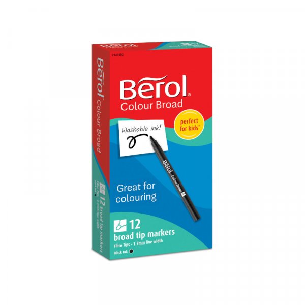 Faserstift - Berol Colorbroad - Schwarz