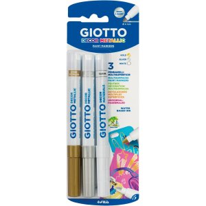 Markierstifte Giotto Decor Metal - Gold/Silber/Weiß Markierstifte Giotto Decor Metal - Gold/Silber/Weiß