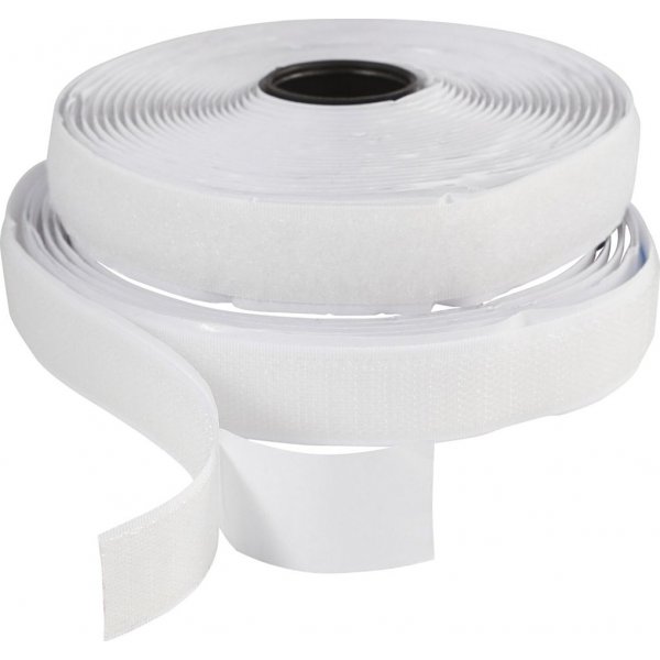 Klettband - wei - selbstklebend - 5 m