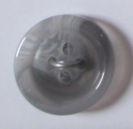 Knopf Rund 4-Loch 15 mm 6 Stück - Grau meliert Knopf Rund 4-Loch 15 mm 6 Stück - Grau meliert