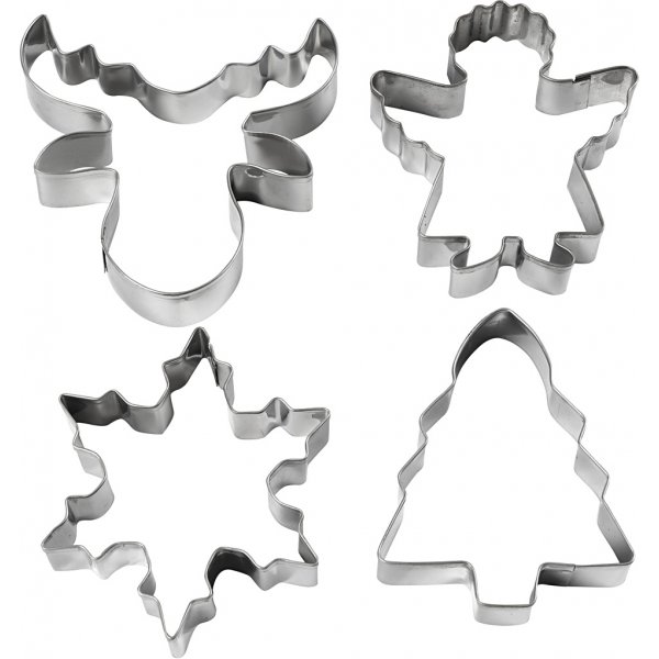 Ausschnitt - Weihnachtsbaum - Engel - Rentier - Schneekristall