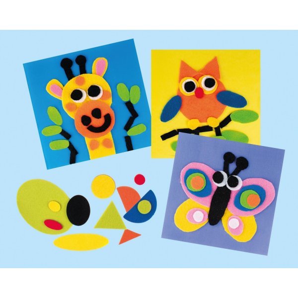 Geometrische Formen aus Filz - selbstklebend - 500 Stk