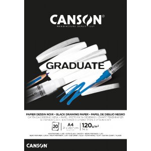 Schwarzes Graduiertenpapier 120 g, 20 Blatt - A4 Schwarzes Graduiertenpapier 120 g, 20 Blatt - A4