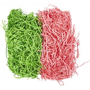 Papierstreifen 25-30 cm x 3 mm Dunkelgr�n/Rosa 2 x 50 g