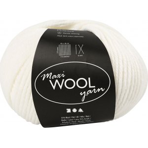 Wollgarn - gebrochenes Weiß - 100 g Wollgarn - gebrochenes Weiß - 100 g