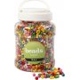 Holzperlen - gemischte Farben und Gren - 400 ml