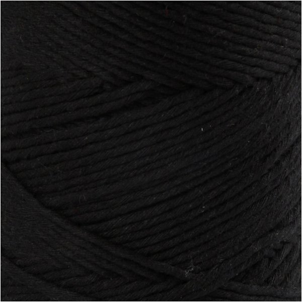 Makramee-Garn - Schwarz - 2 mm - 198 m