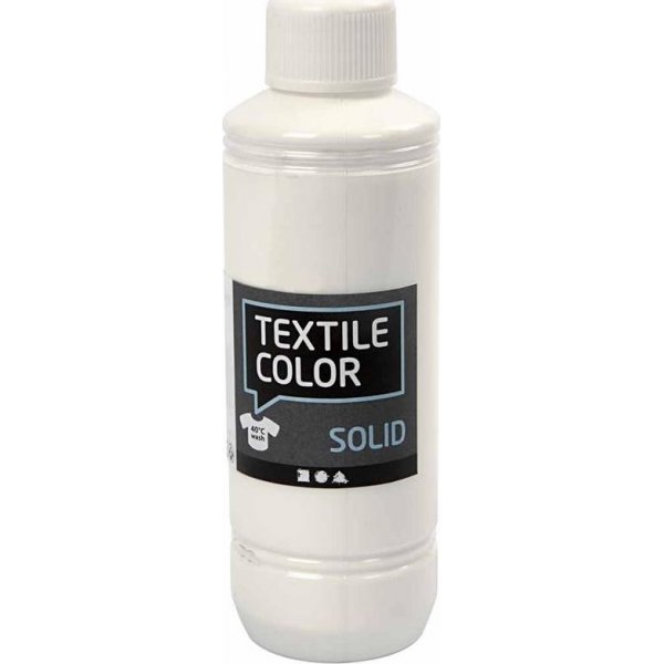 Textil Feste Textilfarbe - wei - deckend - 250 ml