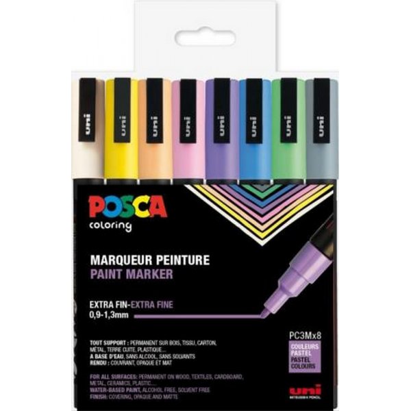 Poscaset PC-3M Pastell - 8 Bleistifte