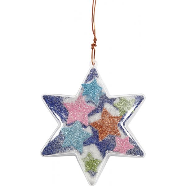 Deko-Stern - transparent - 5 Stk