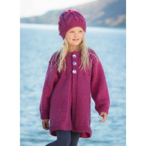 Strickmuster - Lange Strickjacke und Mütze Strickmuster - Lange Strickjacke und Mütze