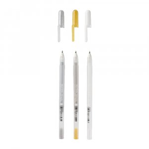 Gelstifte Sakura Gelly Roll - 3 Stifte (Gold, Silber, Weiß) Gelstifte Sakura Gelly Roll - 3 Stifte (Gold, Silber, Weiß)