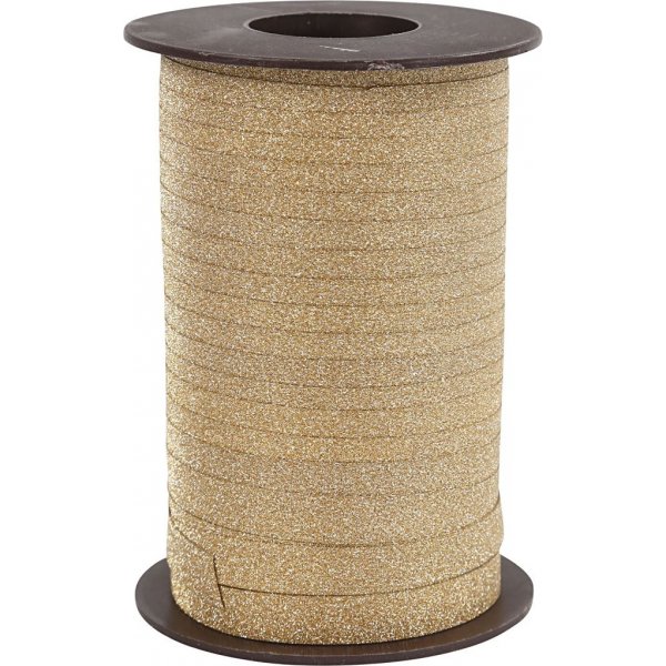 Geschenkkordel - Gold - Glitzer - 100 m