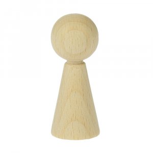 Konische Holzfigur 20 x H 50 mm - gebleicht 4 Stk. Konische Holzfigur 20 x H 50 mm - gebleicht 4 Stk.