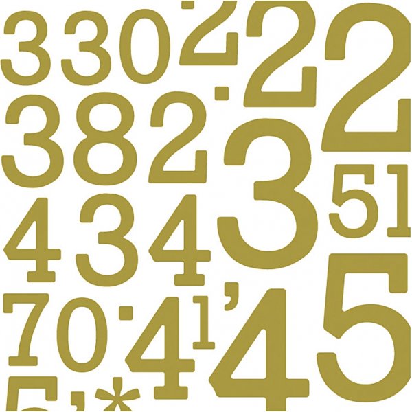 Glitzeraufkleber - Gold - Zahlen - 2 Bögen Glitzeraufkleber - Gold - Zahlen - 2 Bögen
