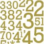 Glitzeraufkleber - Gold - Zahlen - 2 Bgen