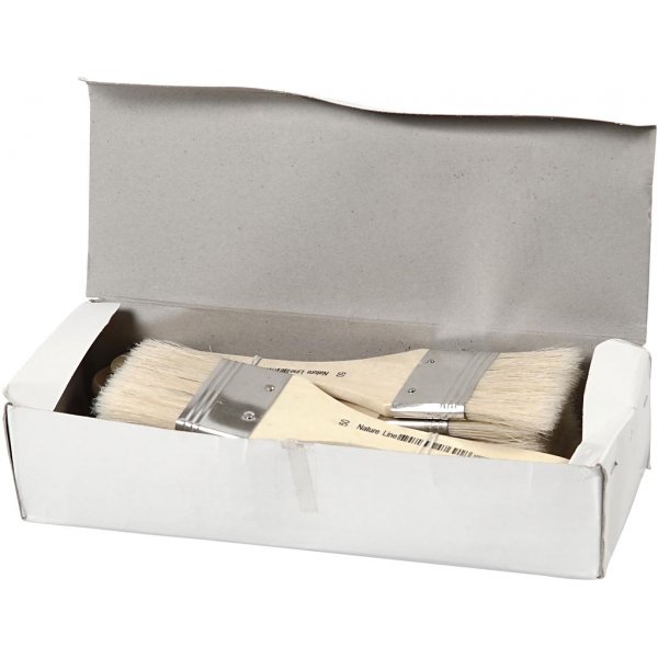 Lackpinsel - flach - 12 Stk