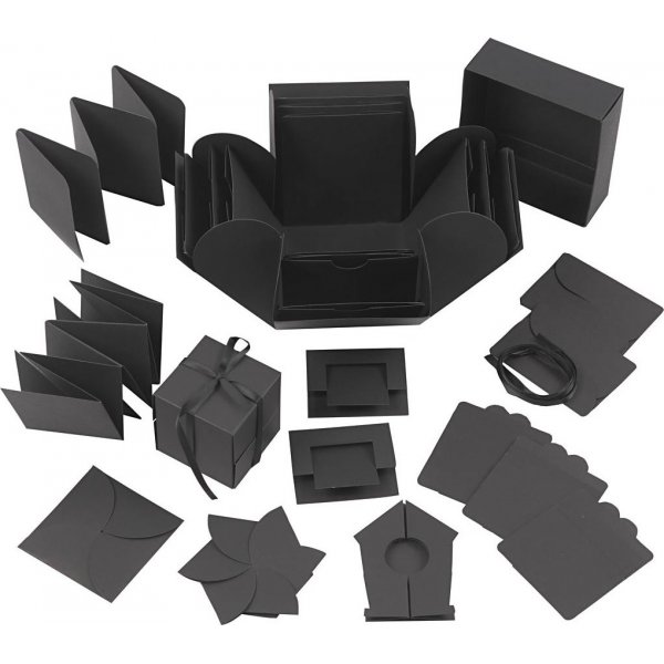 Explodierende Box - Schwarz
