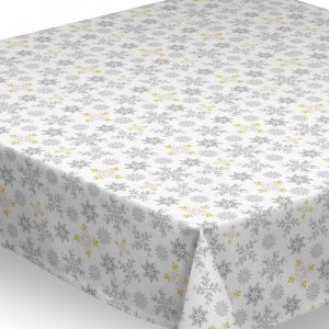 Textiles Wachstuch - Flockenwei�