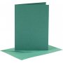 Karten und Umschlge - dunkelgrn - 11,5 x 16,5 cm - 6 Sets