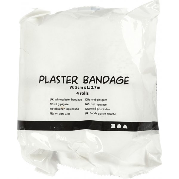 Gipsgaze - B 5 cm - 4 Stk