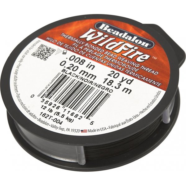 Schmuckfaden - Schwarz - 3 m