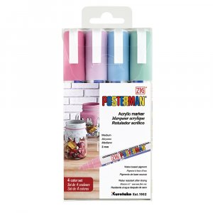 Filzstift ZIG Posterman PMA-30 2mm 4 Stück Pastell Filzstift ZIG Posterman PMA-30 2mm 4 Stück Pastell