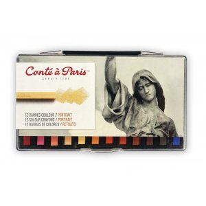 Pastellkreiden "Carre Portrait" Conté á Paris - 12 Buntstifte Pastellkreiden "Carre Portrait" Conté á Paris - 12 Buntstifte