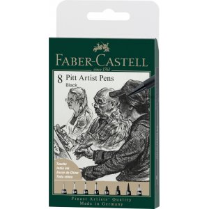 Zeichenstiftset - Faber-Castell - Pitt Artist - Farbe 199 - 8 Stifte (5F) Zeichenstiftset - Faber-Castell - Pitt Artist - Farbe 199 - 8 Stifte (5F)