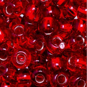 Rocailleperlen ø 5,5 mm - dunkelrot 17 g silbern unterlegt Rocailleperlen ø 5,5 mm - dunkelrot 17 g silbern unterlegt