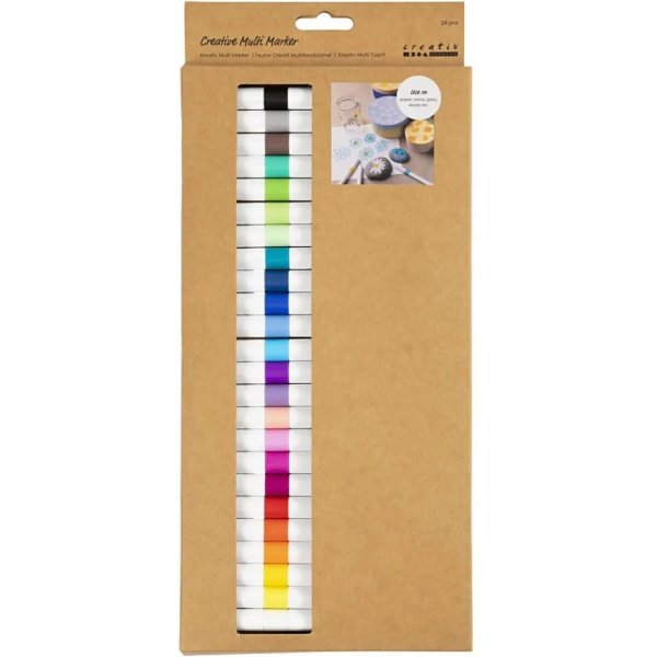 Kreativ Multi Marker, gemischte Farben, 24 Stk