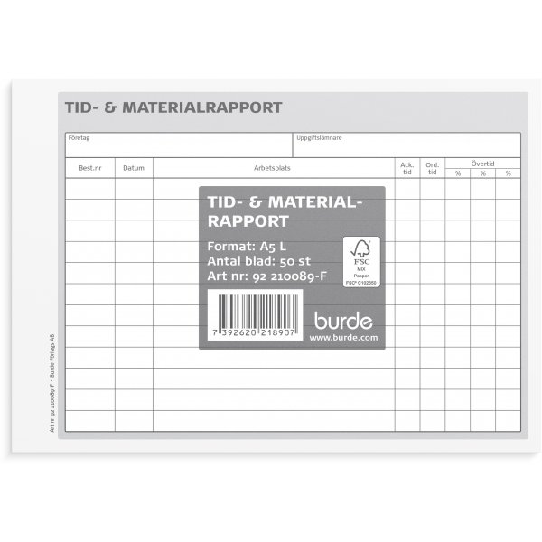 Zeit- und Materialbericht - A5L