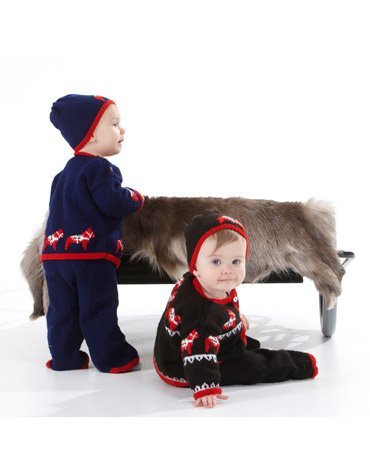 Strickmuster - Pullover, Strickjacke, Hose und Mtze mit Dala-Pferden