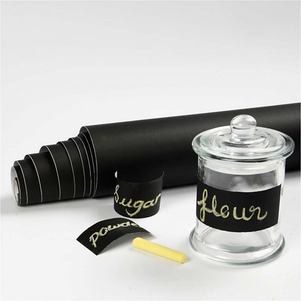 Tafelfolie f�r Schiefertafeln - Schwarz - 2 m