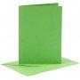 Karten und Umschlge - grn 10,5 x 15 cm - 6 Sets