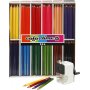 Colortime Buntstifte + Bleistiftspitzer - gemischte Farben 12 x 12 Stk